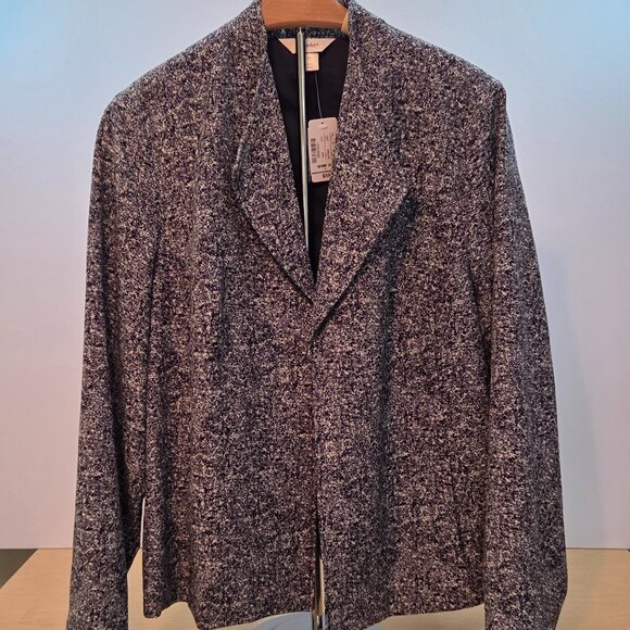 NWT - CJ Banks Women's Plus Black/White Tweed Blazer, Fully Lined, 1X - Picture 1 of 11